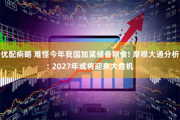 优配痢略 难怪今年我国加紧储备粮食! 摩根大通分析: 2027年或将迎来大危机